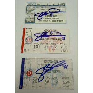 Joe Borowski Signed Chicago Cubs Spring Training Ticket Stubs 2004 2005 Lot of 3